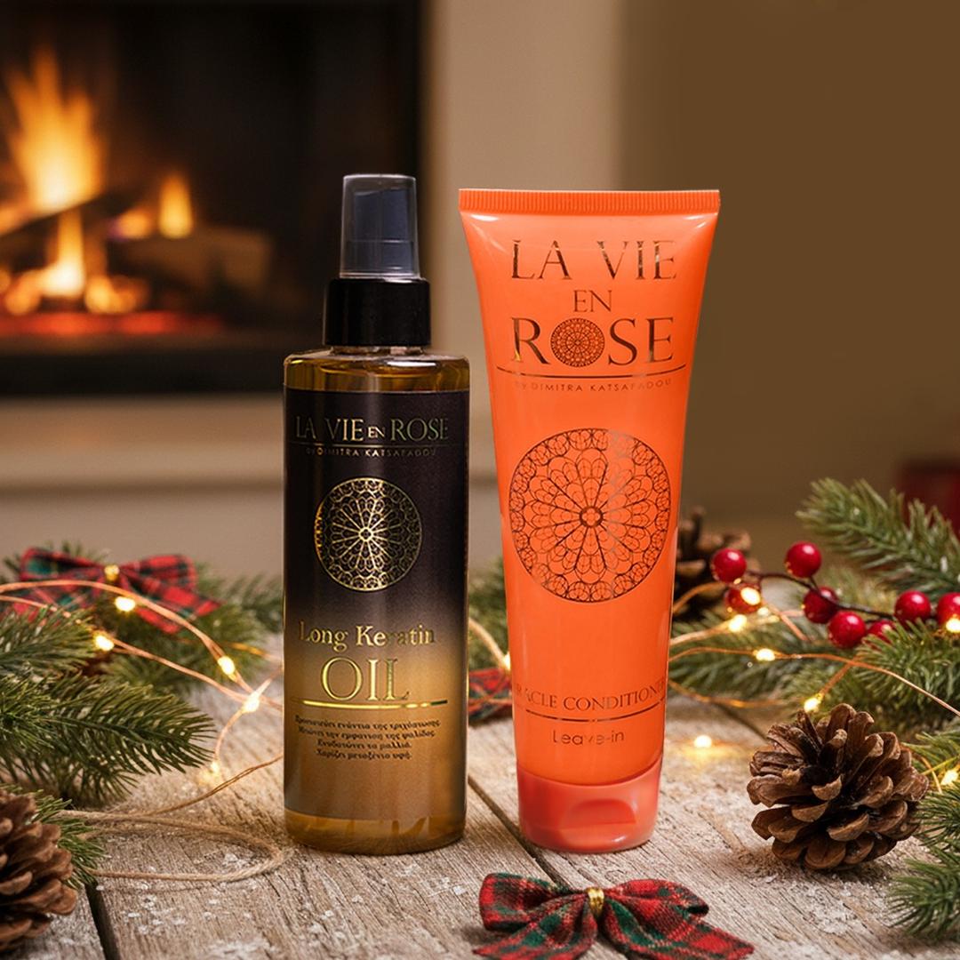 Long Keratin Oil 200ml + Miracle Conditioner Leave-In 150ml | La Vie en Rose