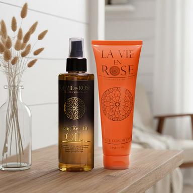 Long Keratin Oil 200ml + Miracle Conditioner Leave-In 150ml | La Vie en Rose